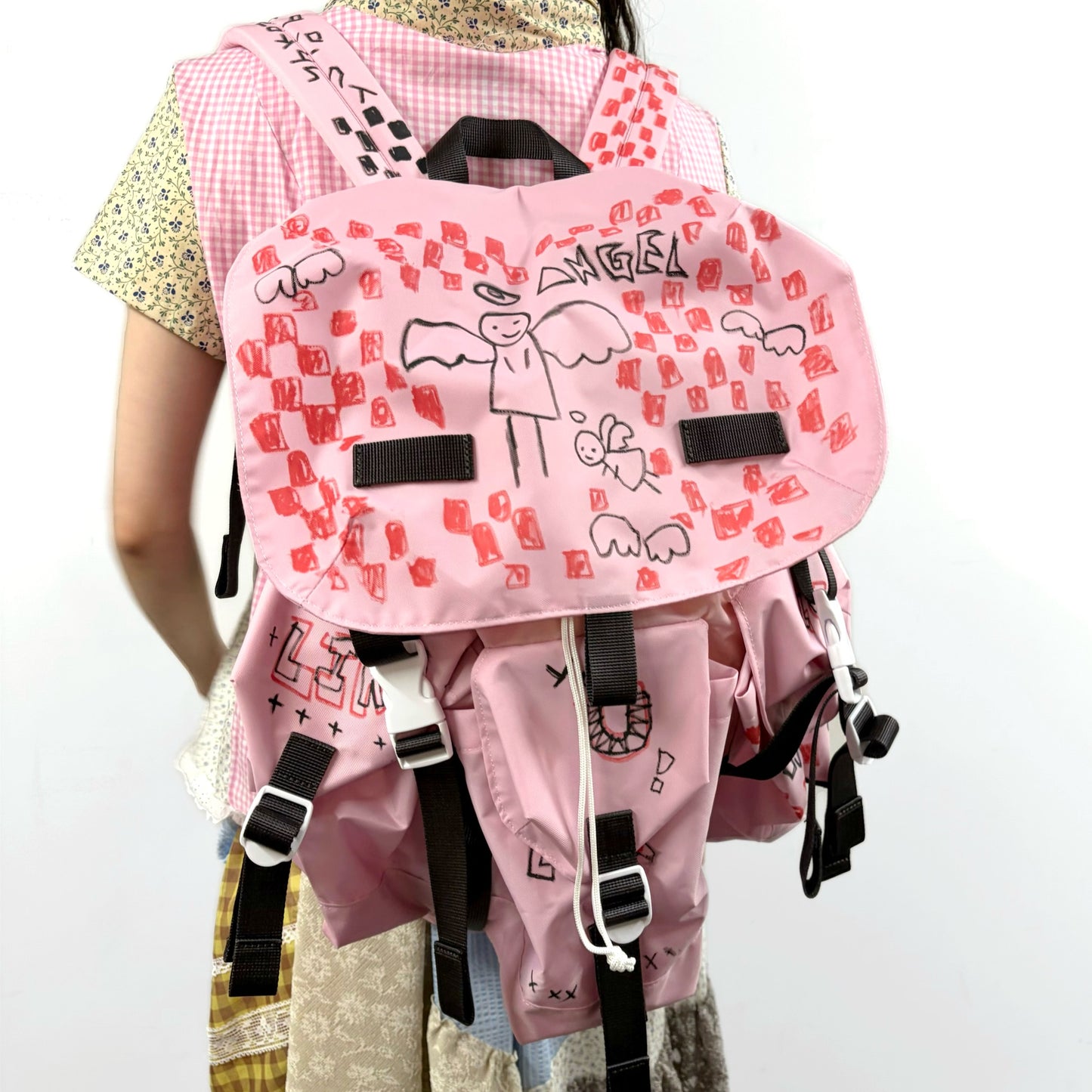 drawing backpack / Pink / ドローイングバックパック