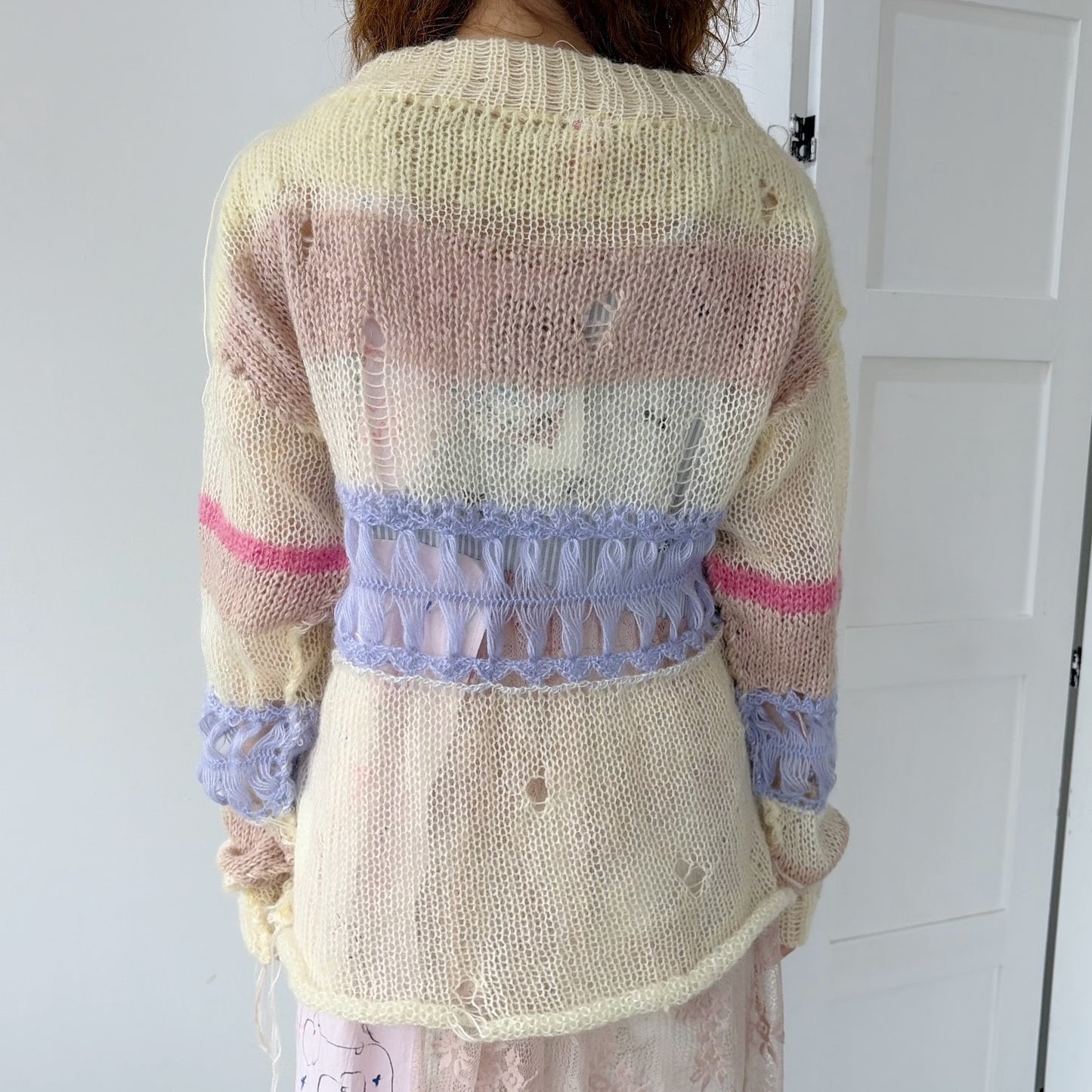 Mohair border knit / Ivory / モヘアボーダーニット