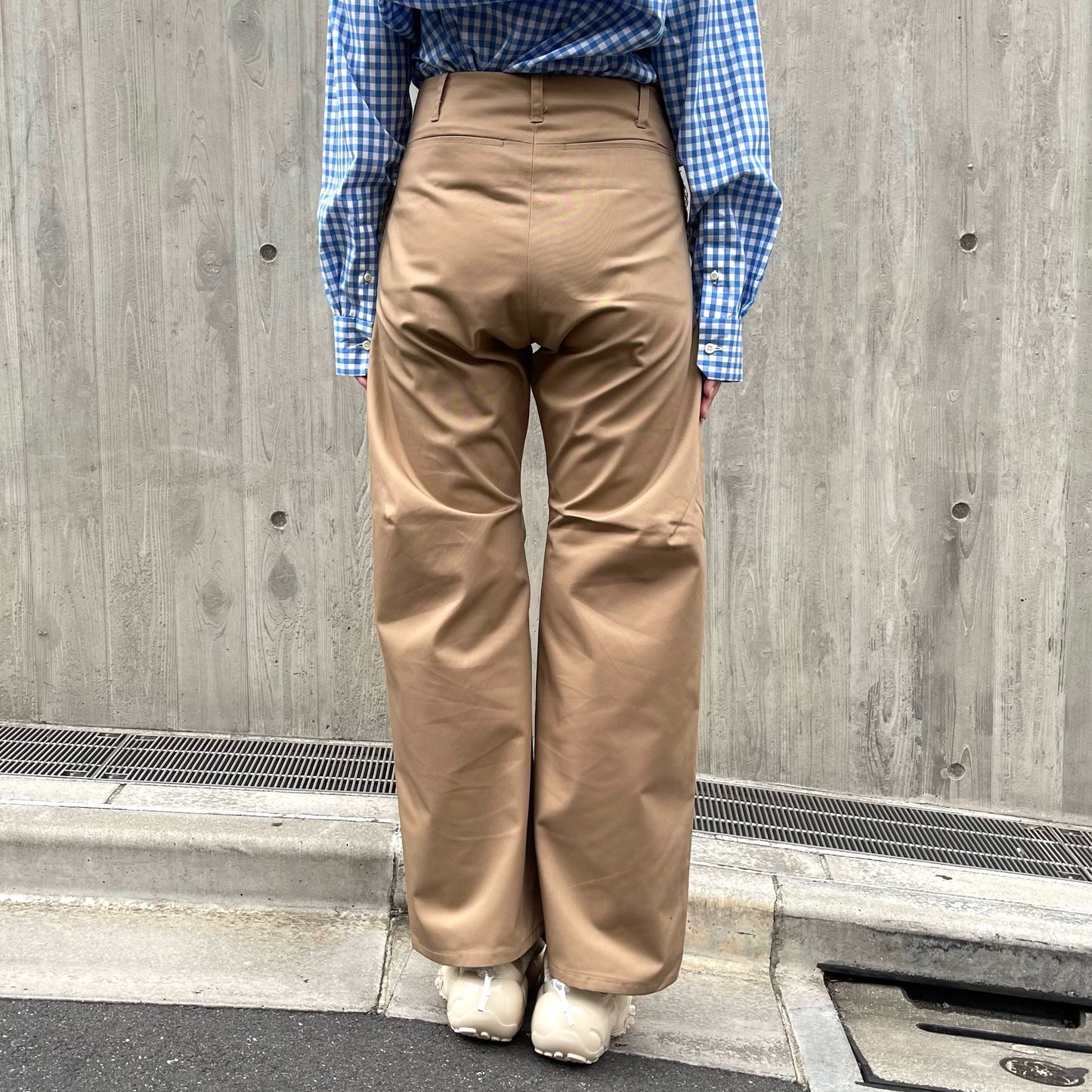 Tapered Straight Pants / Beige Brown /シルエットパンツ