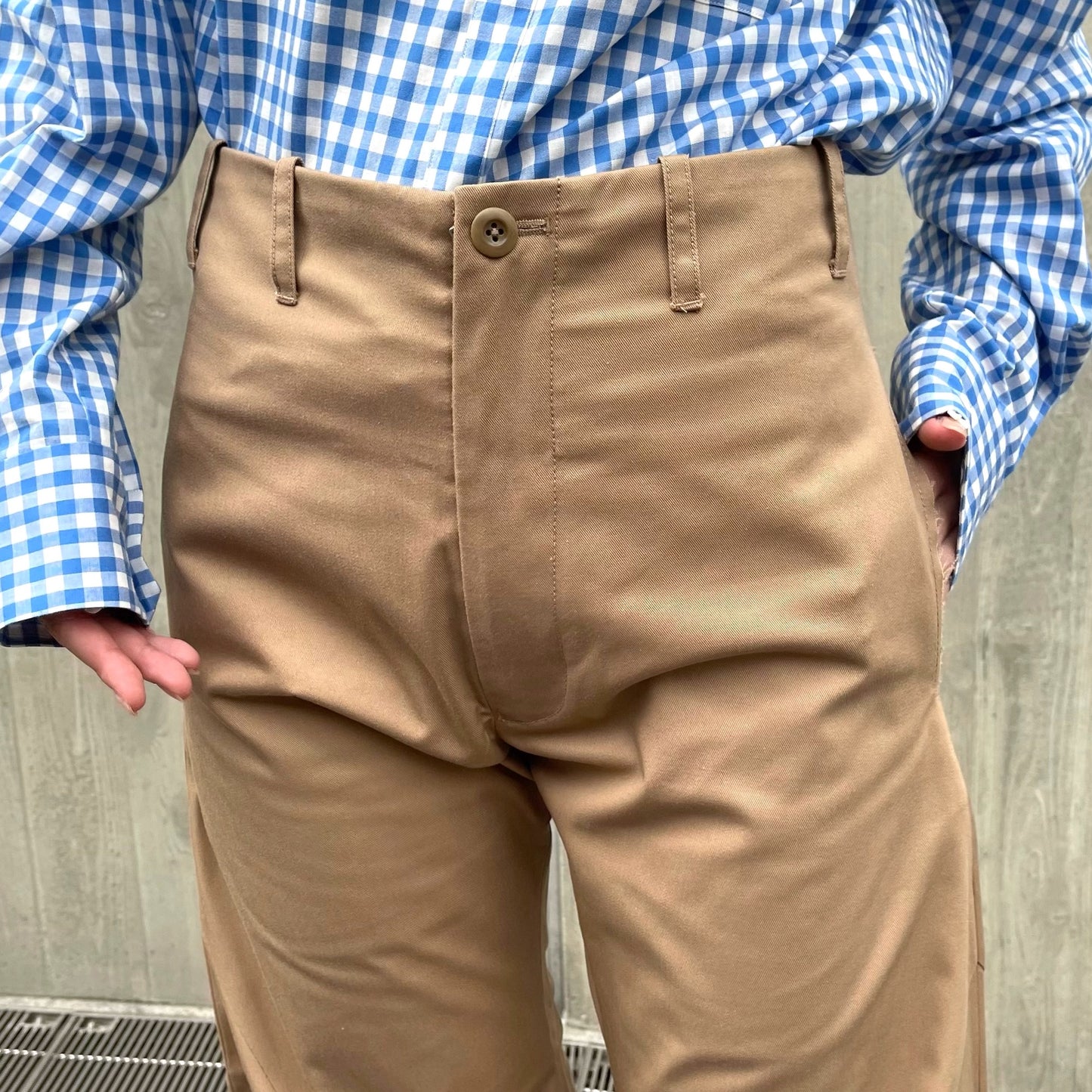 Tapered Straight Pants / Beige Brown /シルエットパンツ