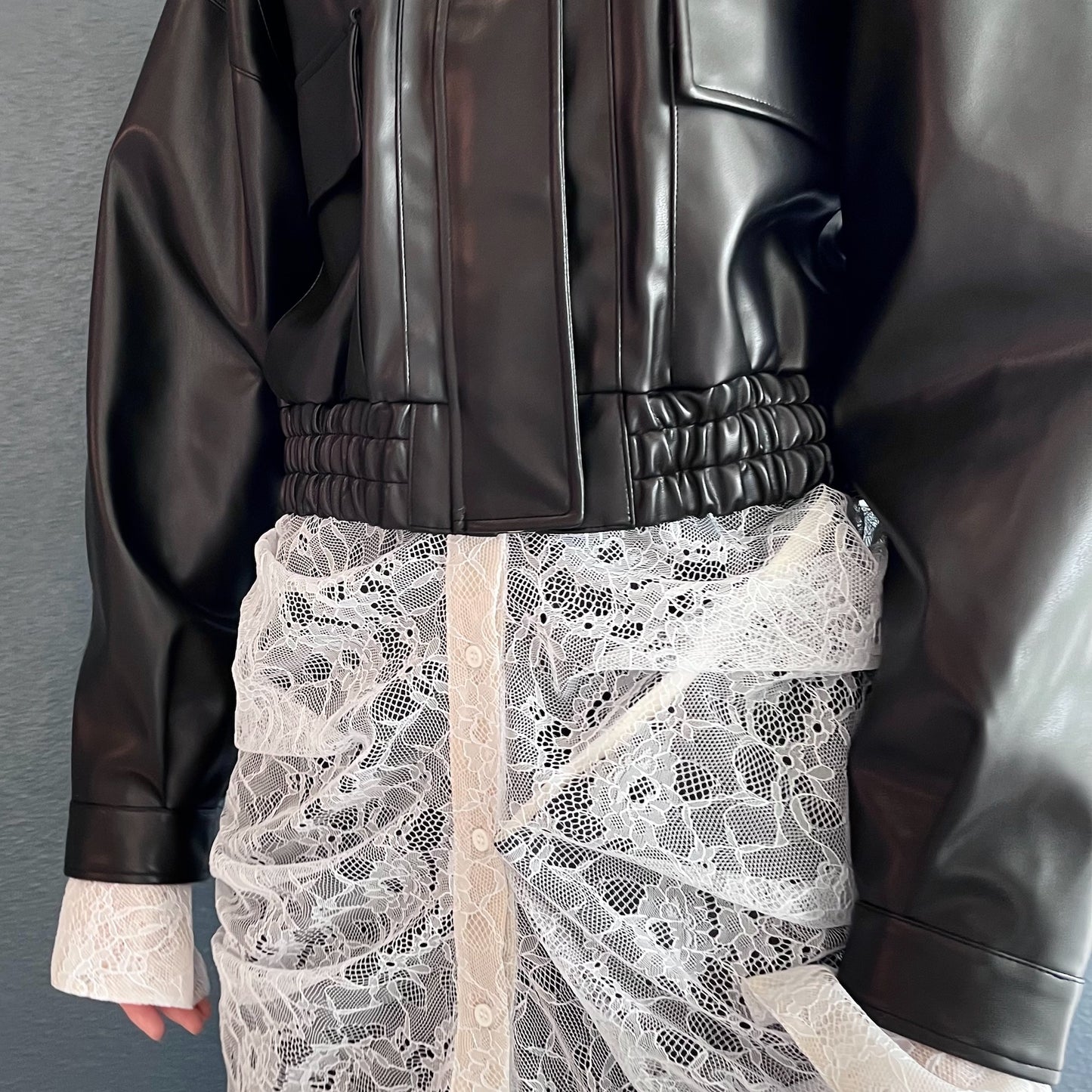 Jess jacket / fake leather / ファーブルゾン