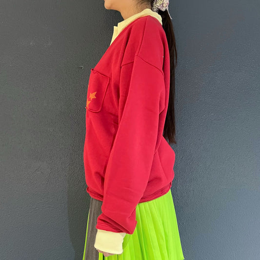 Curly Polo / Red / カーリースウェットポロ