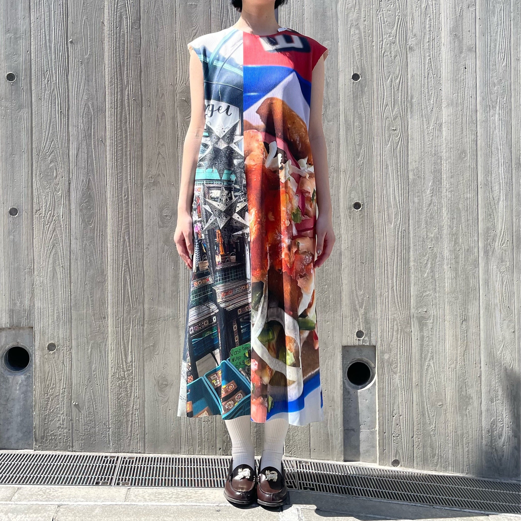 SHEEP別注】PRINT RIB SLEEVELES ONE-PIECE / CUTLERY