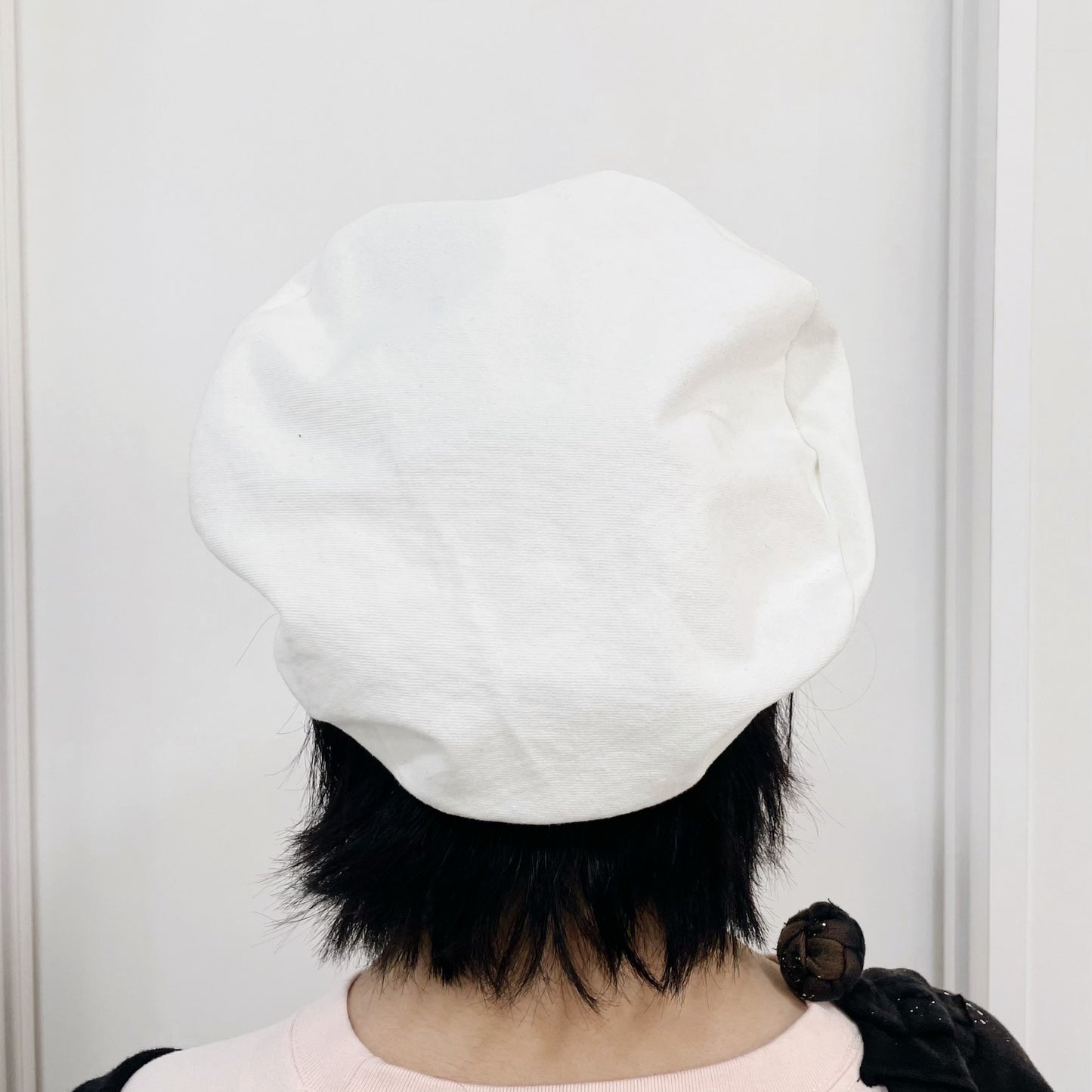 drape beret / white denim / ベレー
