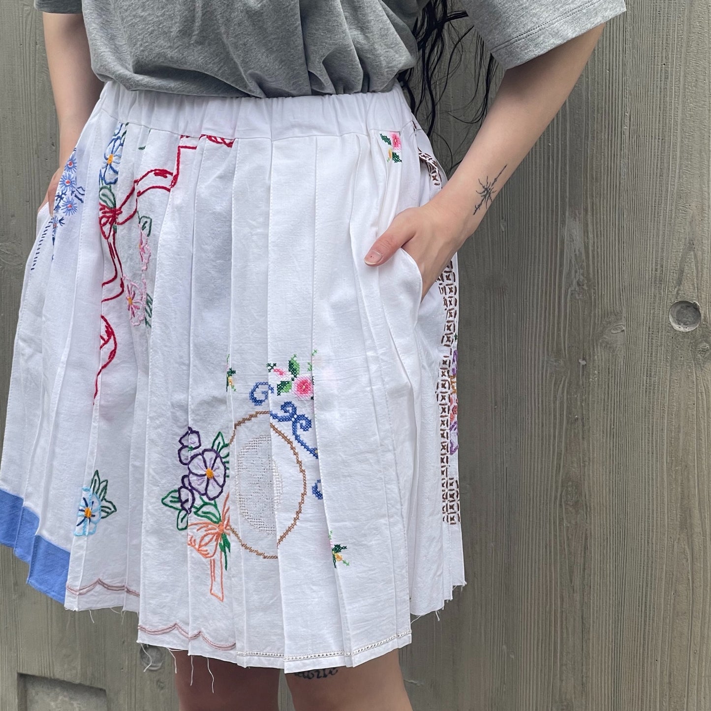 【SHEEP別注】TABLE CLOTH PLEATED SKIRT / テーブルクロスプリーツスカート