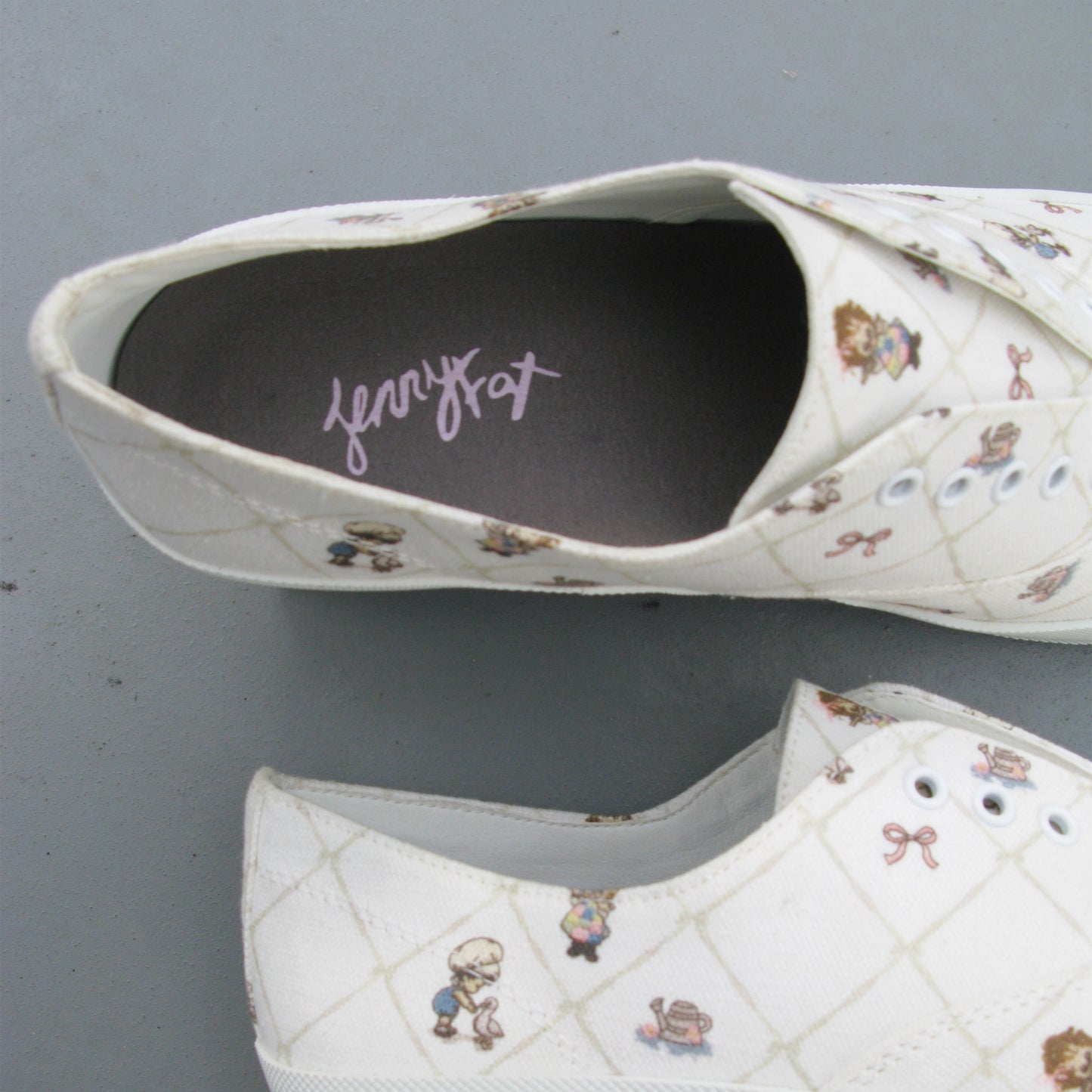 SLIP ON HEELS / COUNTRY / フラワーヒールスリッポン