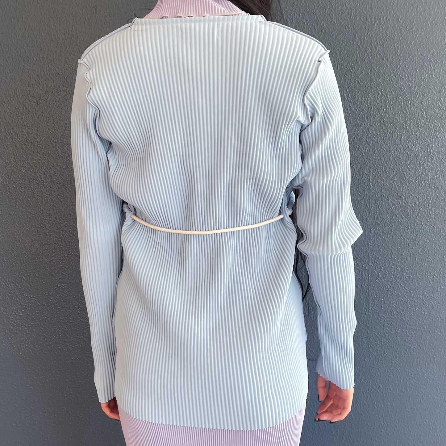 CRISP ROPE CARDIGAN / LIGHT BLUE / クリスプロープカーディガン