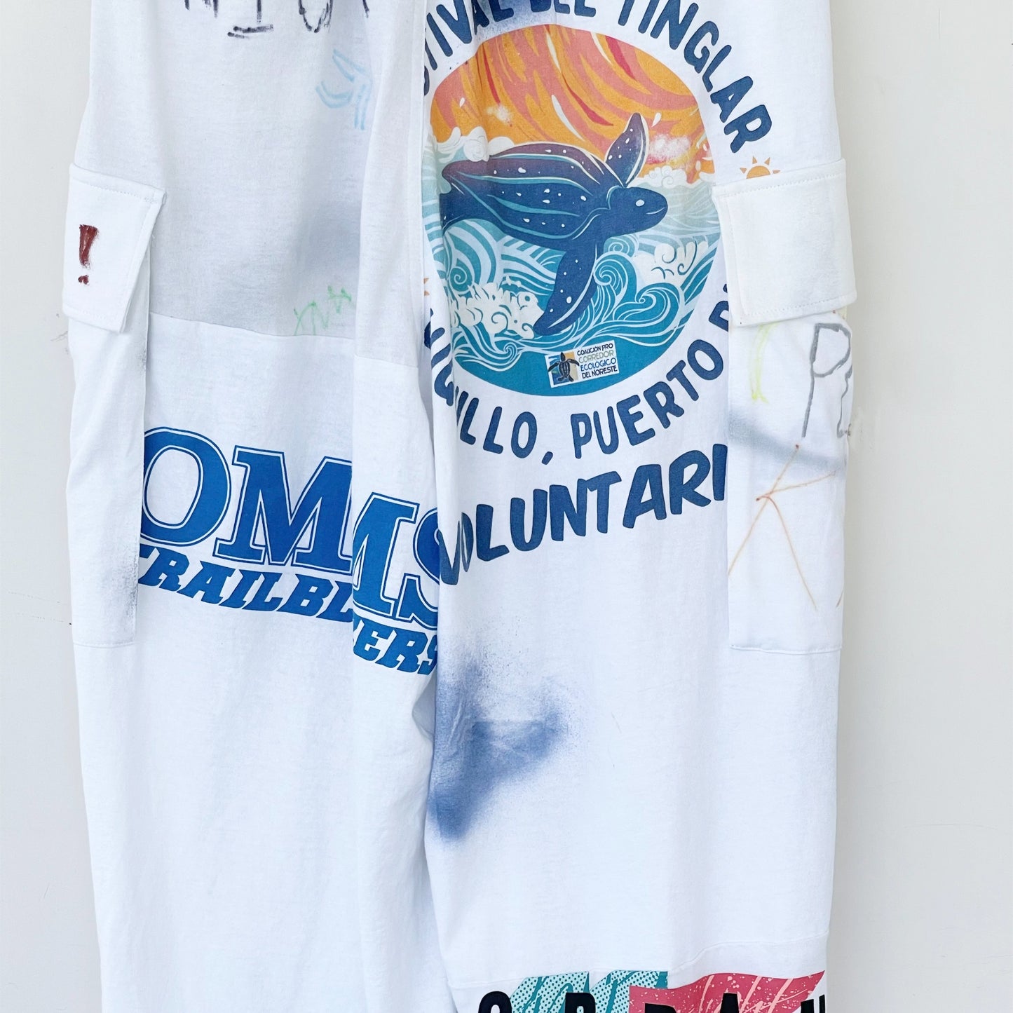 DE / RECONSTRUCTED VINTAGE T/CARGO / WHITE / リメイクカーゴパンツ