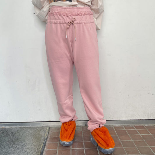 One day double pants / DUST PINK / ダブルウエストスウェットパンツ