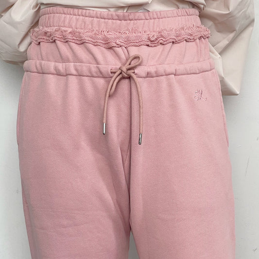 One day double pants / DUST PINK / ダブルウエストスウェットパンツ