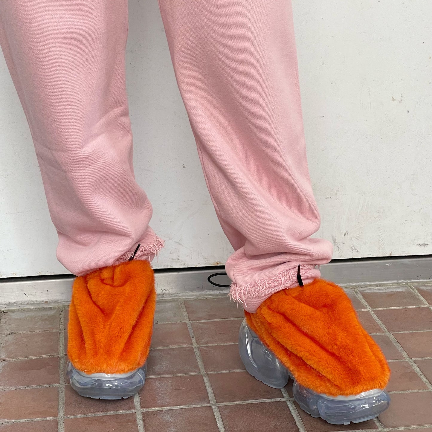 One day double pants / DUST PINK / ダブルウエストスウェットパンツ