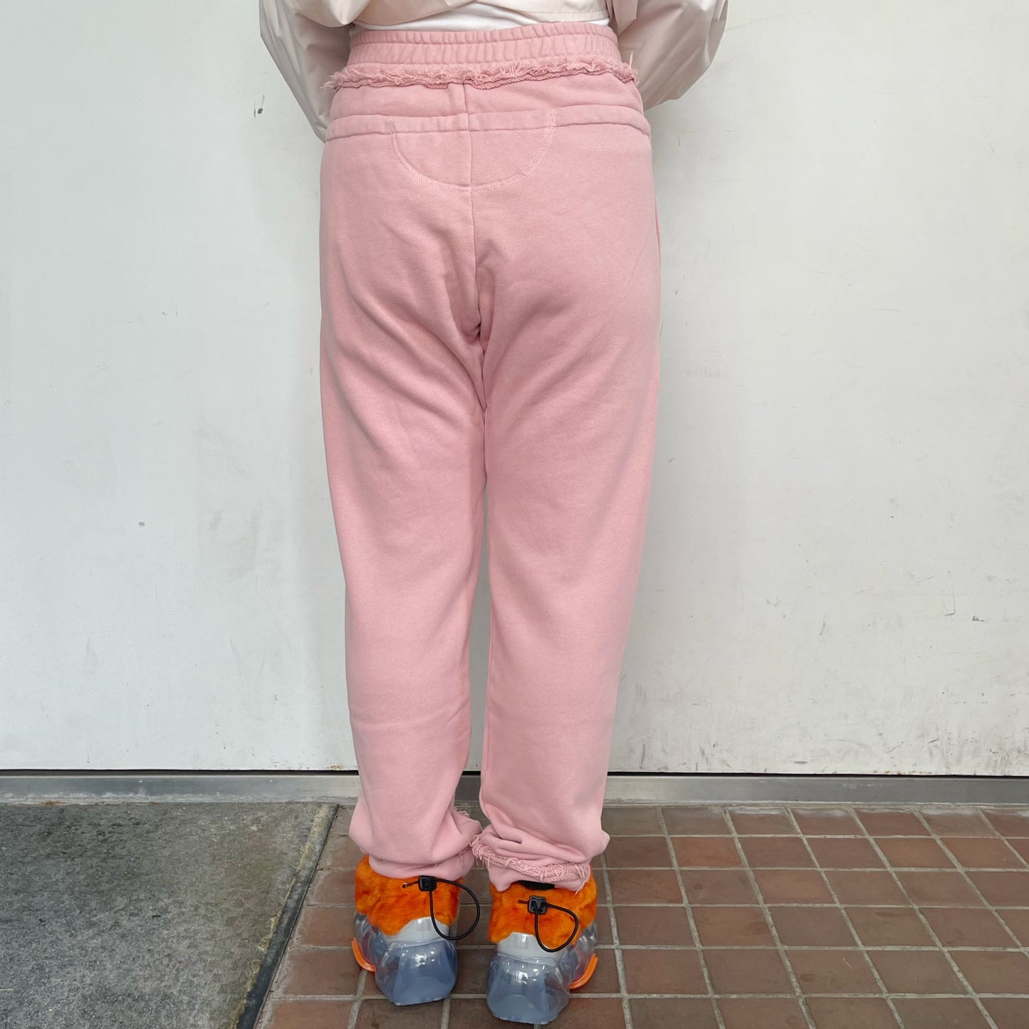 One day double pants / DUST PINK / ダブルウエストスウェットパンツ