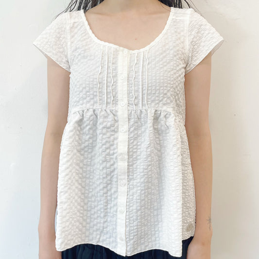 PINTUCK BLOUSE / WHITE / ピンタックブラウス