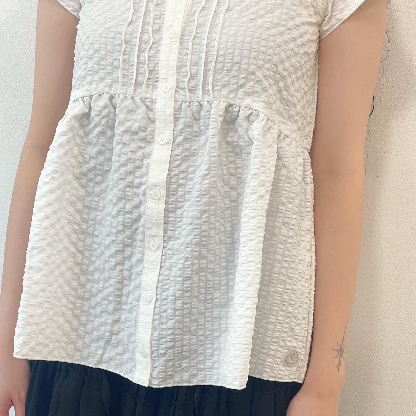 PINTUCK BLOUSE / WHITE / ピンタックブラウス
