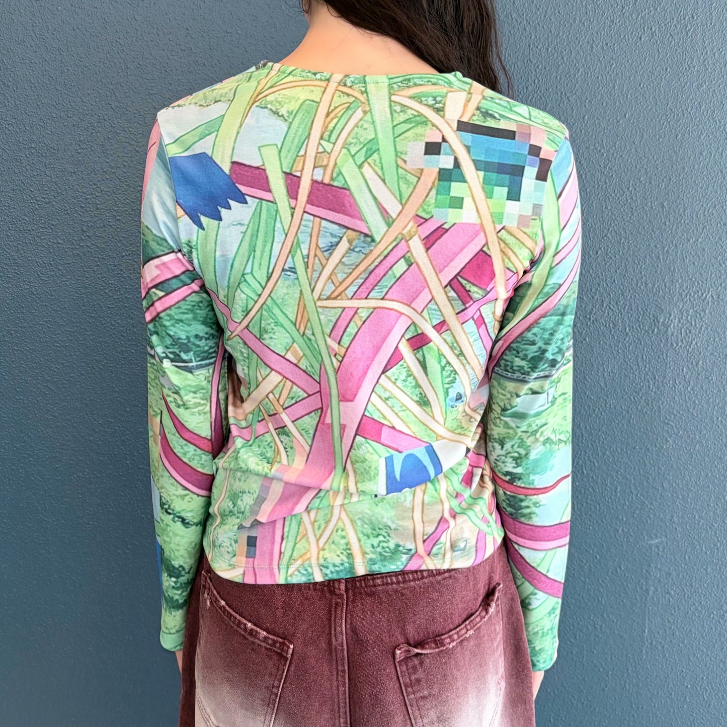 HIROMI X TSW Slim Top / Pink / グラフィックプリントトップ
