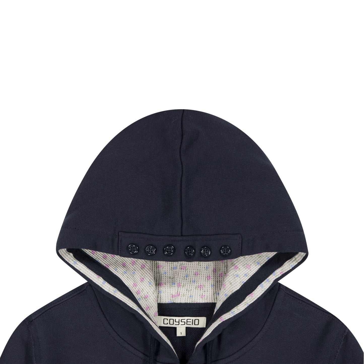 FLOWER POINT ZIP-UP HOODIE / NAVY / ジップアップフーディー