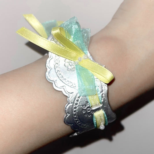lace bangle / Green Yellow / レースバングル