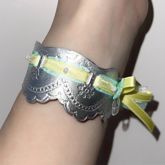 lace bangle / Green Yellow / レースバングル