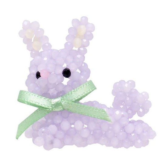 Lavender Rabbit Key Ring / うさぎのビーズキーリング