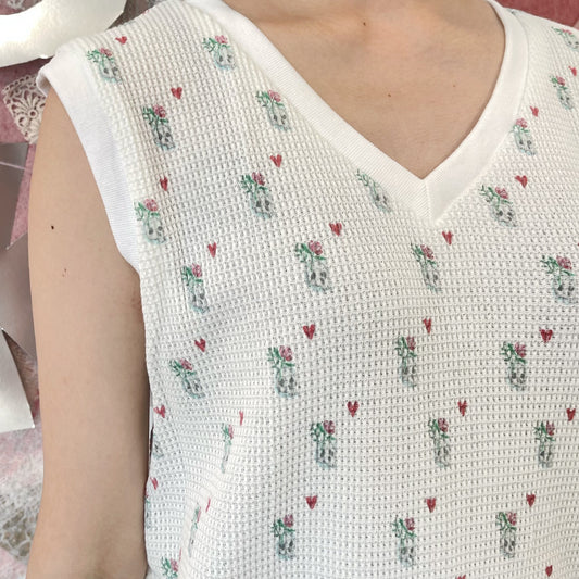 Thermal dress / White / プリントサーマルワンピース