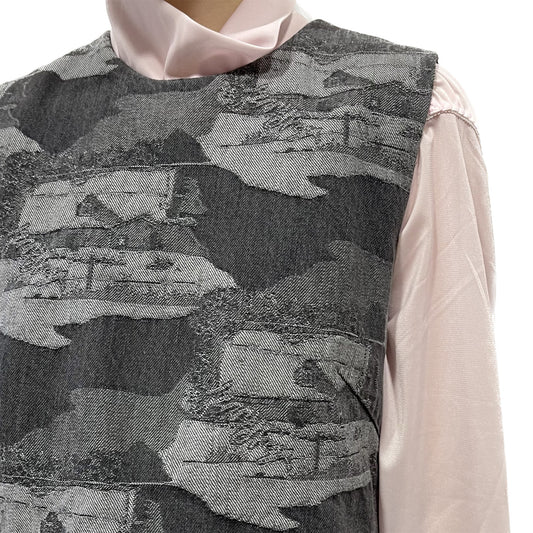 TUCKED DENIM ONE-PIECE / BLACK / タックデニムワンピース