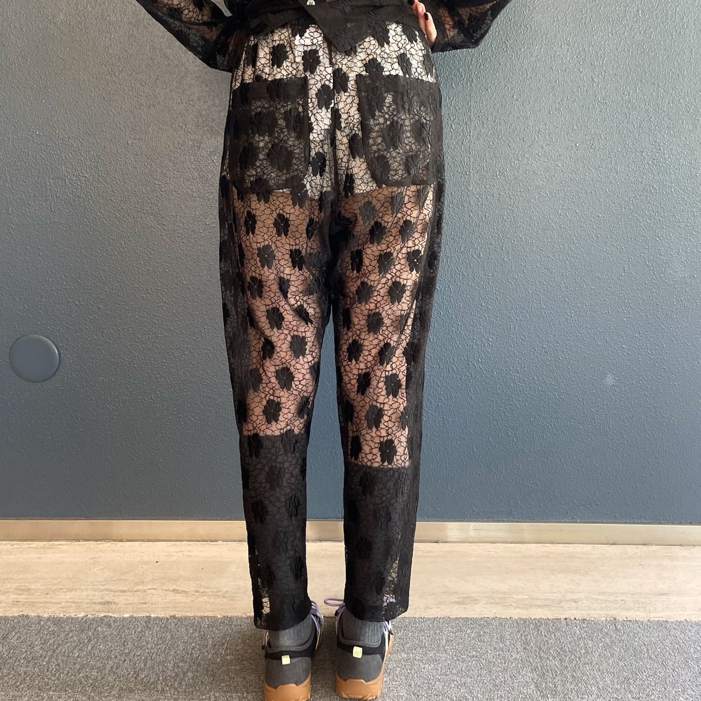 Flower Lace Pants / Black / フラワーレースパンツ