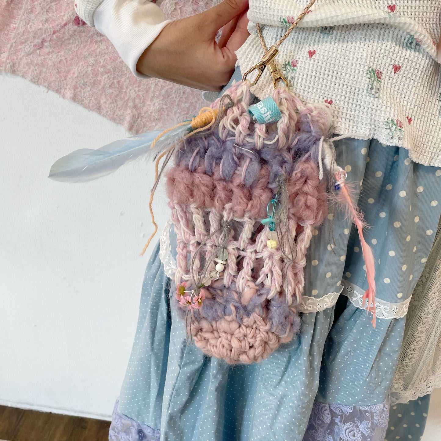 Forest bag / Multi / ニットポシェット