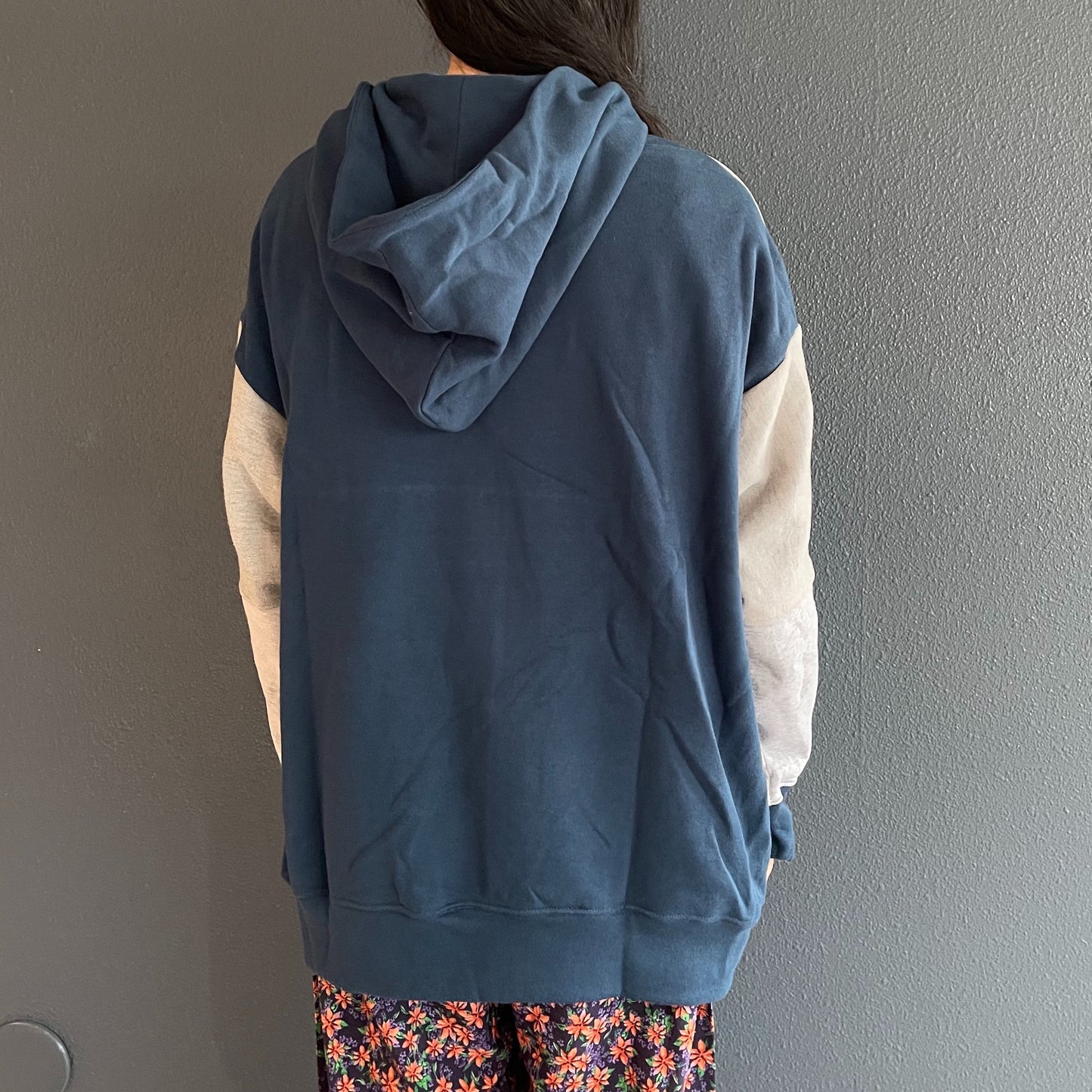 TWO-TONE HOODIE / BLUE YELLOW / 2トーンフーディー