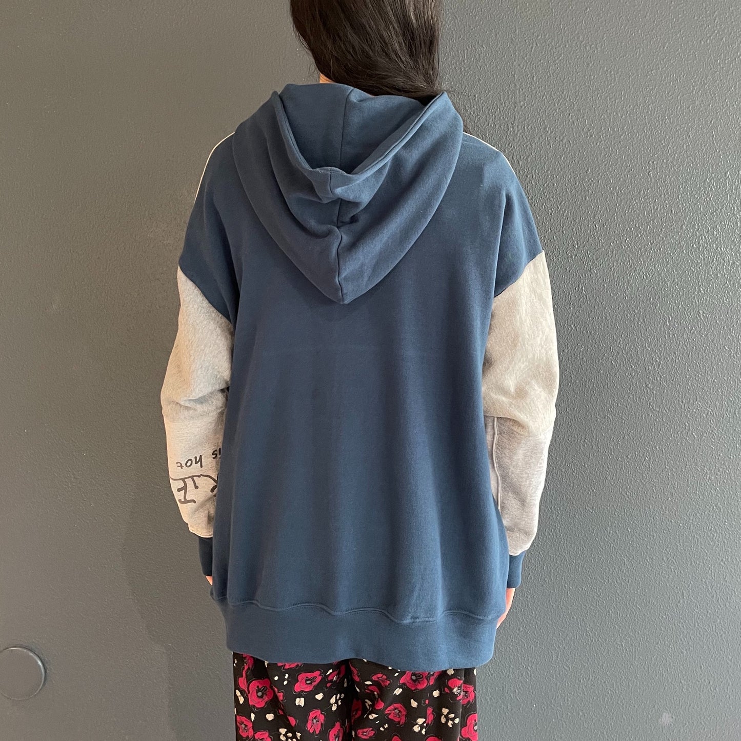 TWO-TONE HOODIE / BLUE YELLOW / 2トーンフーディー