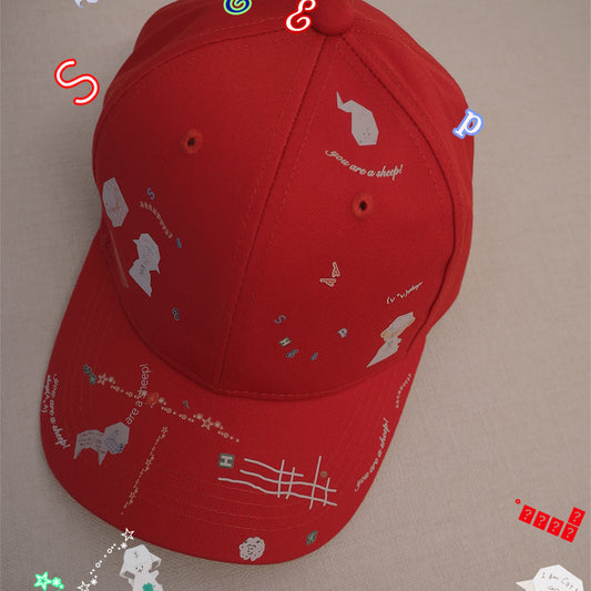 【SHEEP SOUVENIR】you are a sheep!cap / red / キャップ