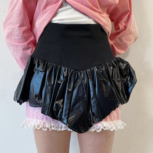 tutu short skirt / black / コルセットバルーンスカート