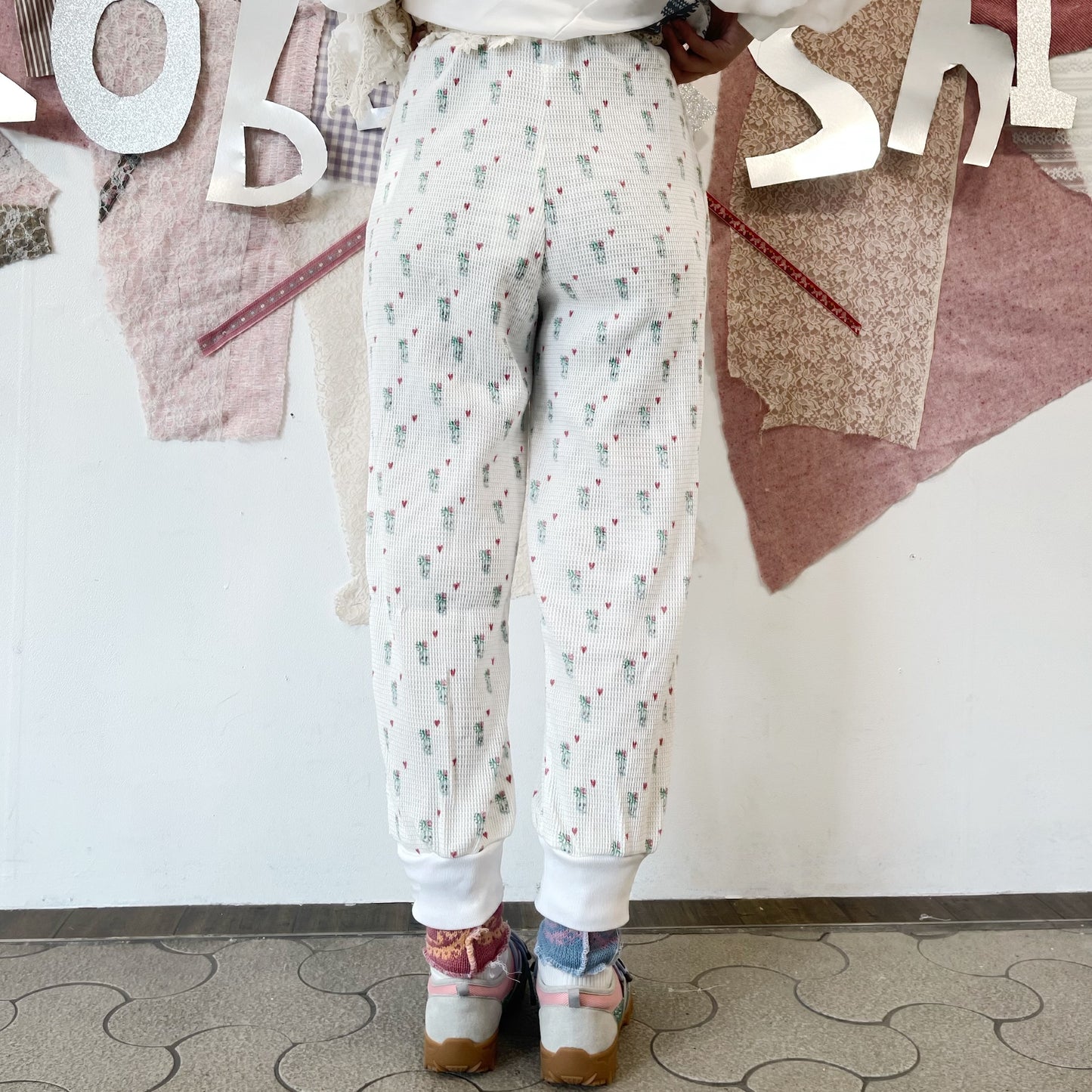 Thermal trousers / White / プリントサーマルパンツ