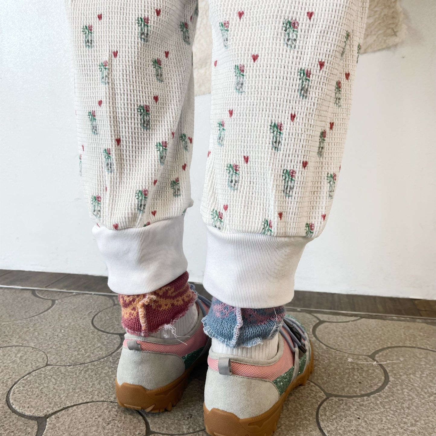 Thermal trousers / White / プリントサーマルパンツ