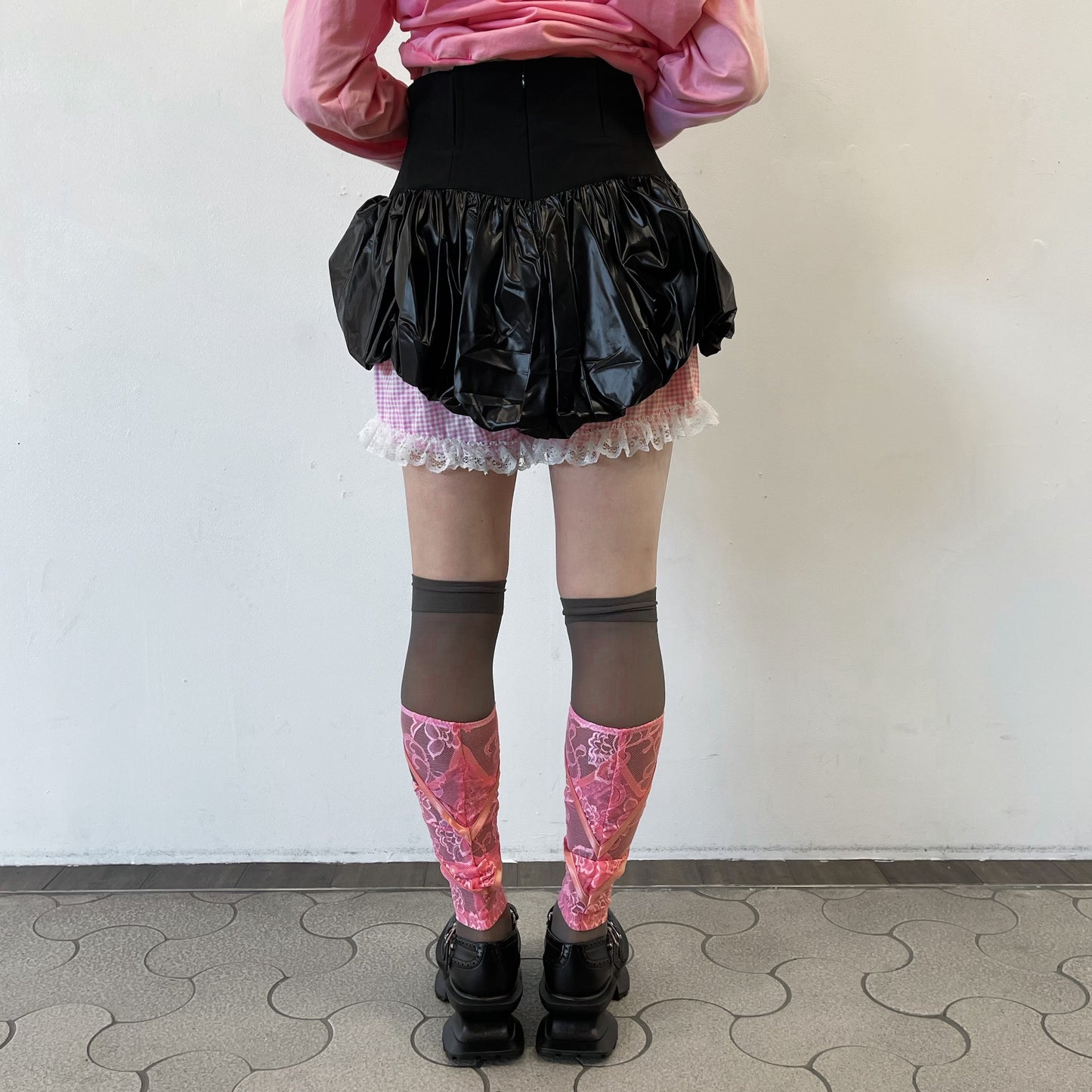 tutu short skirt / black / コルセットバルーンスカート