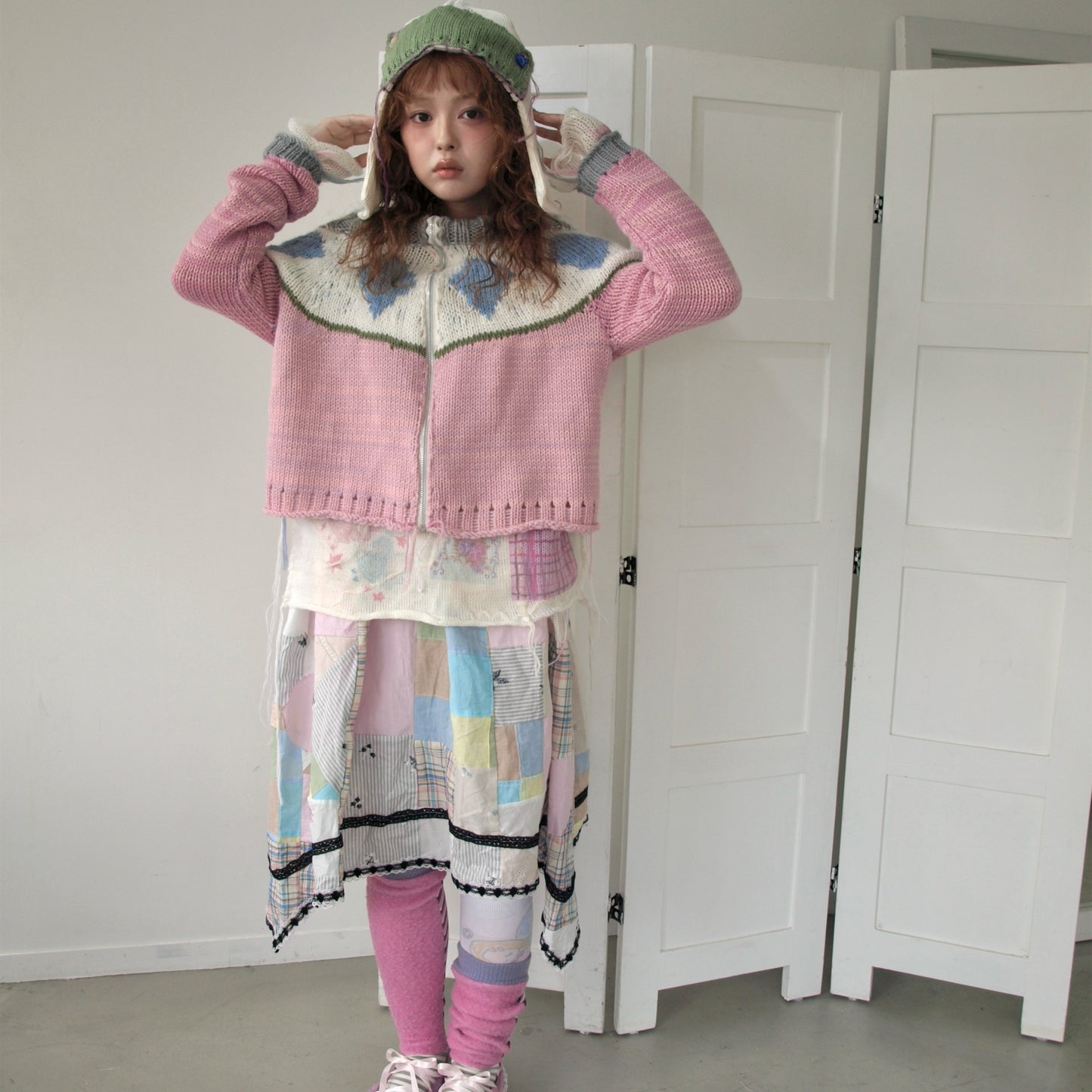 【Collabolation with Lee Haesun】Haesun cap / Ivory / フライトキャップ