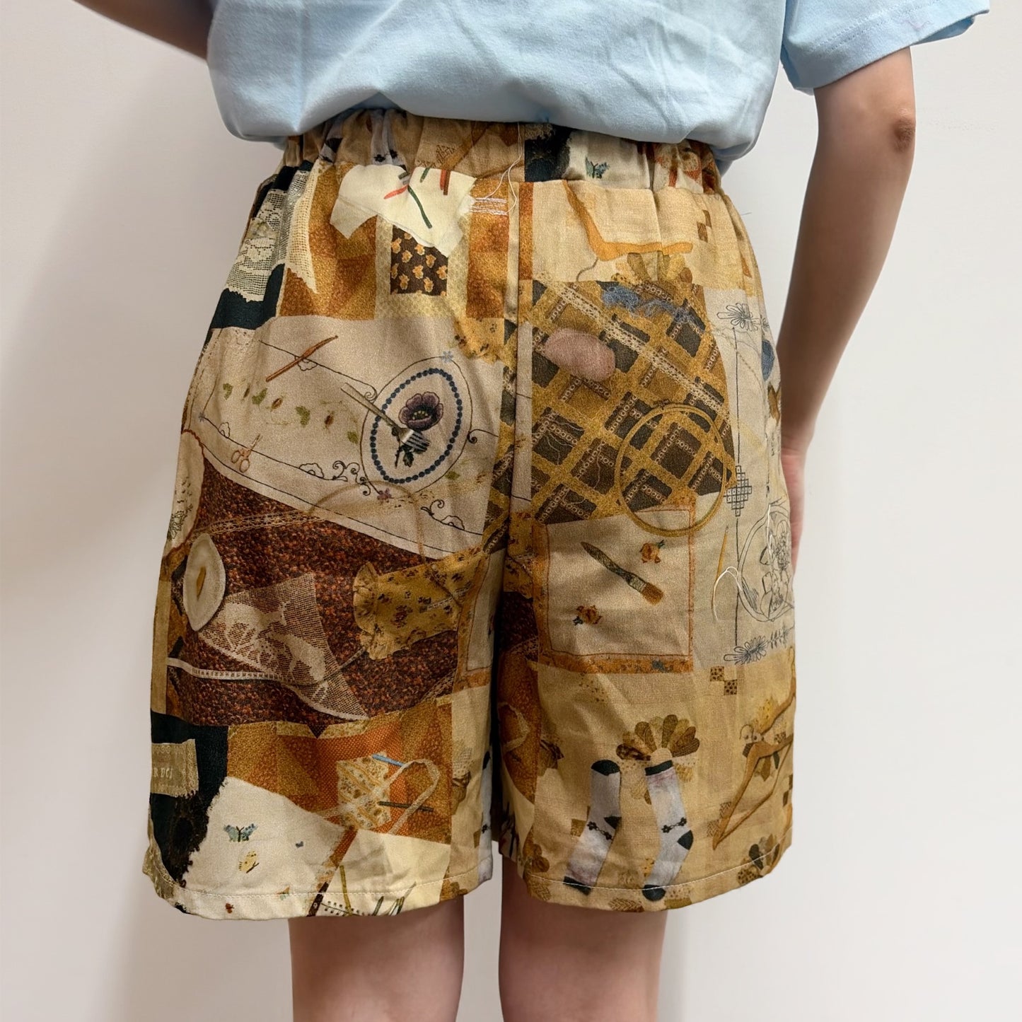 Memory half pants XS / brown / ハーフパンツ