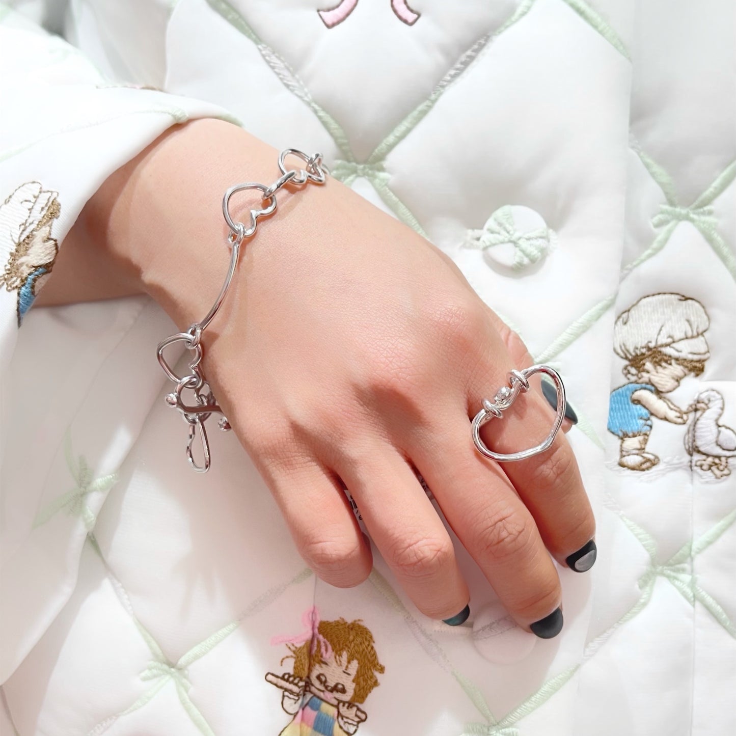 heart bracelet / silver / ハートブレスレット