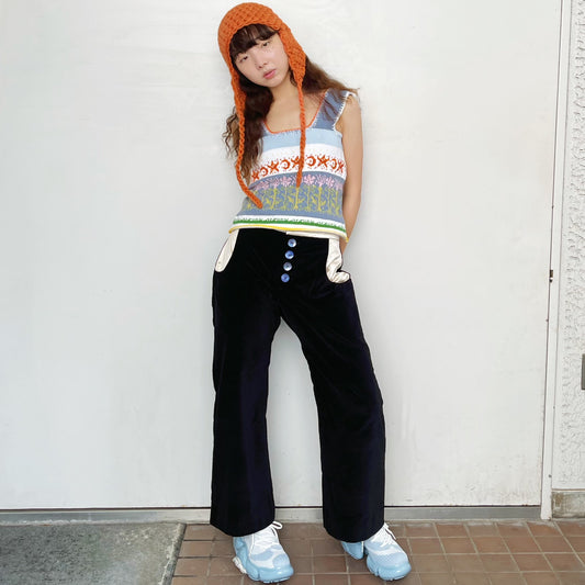 Sophie hat / orange / ニットボンネット