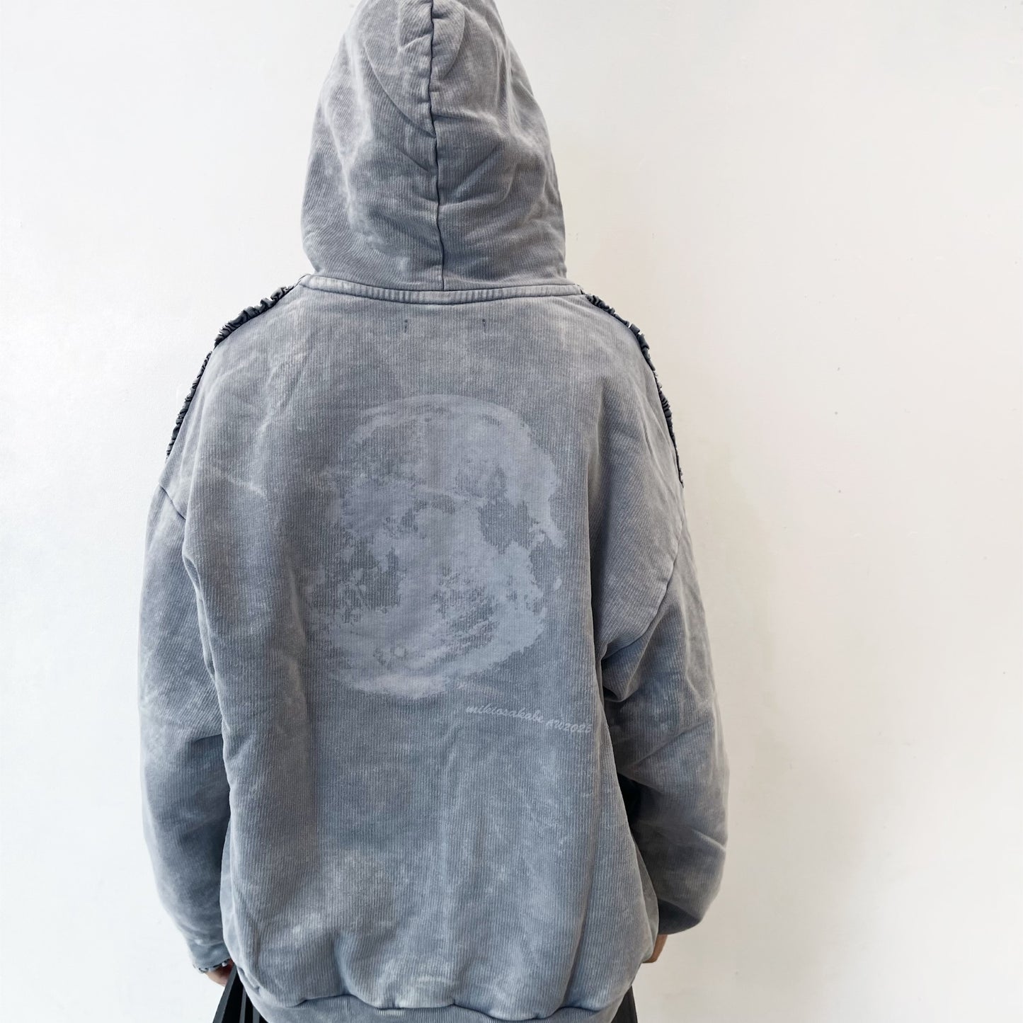 MINI FRILL WASHED PARKA / NAVY / フリルウォッシュパーカ
