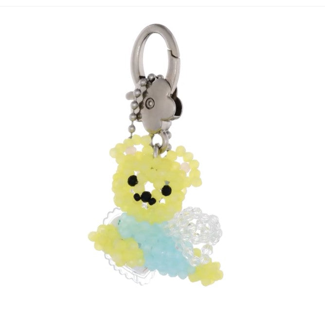 【YOUNGART】Angel JINI Key Ring / Sky Blue / くまのビーズキーリング