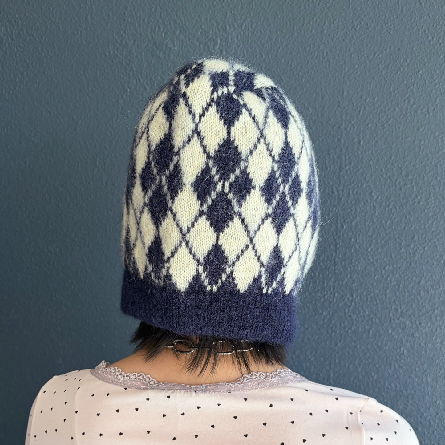 Ties Balaclavas / Navy & White / アーガイルバラクラバ