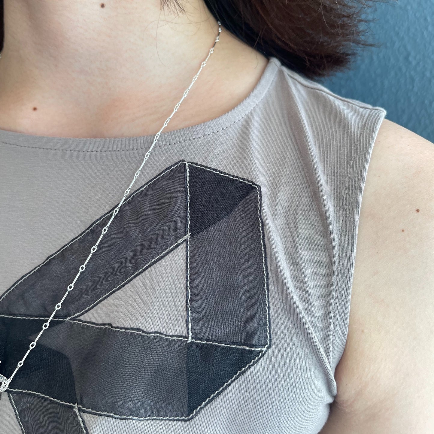 DUO NECKLACE / SILVER / フラワーネックレス