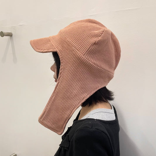 Orange ear cap / ニットキャップ