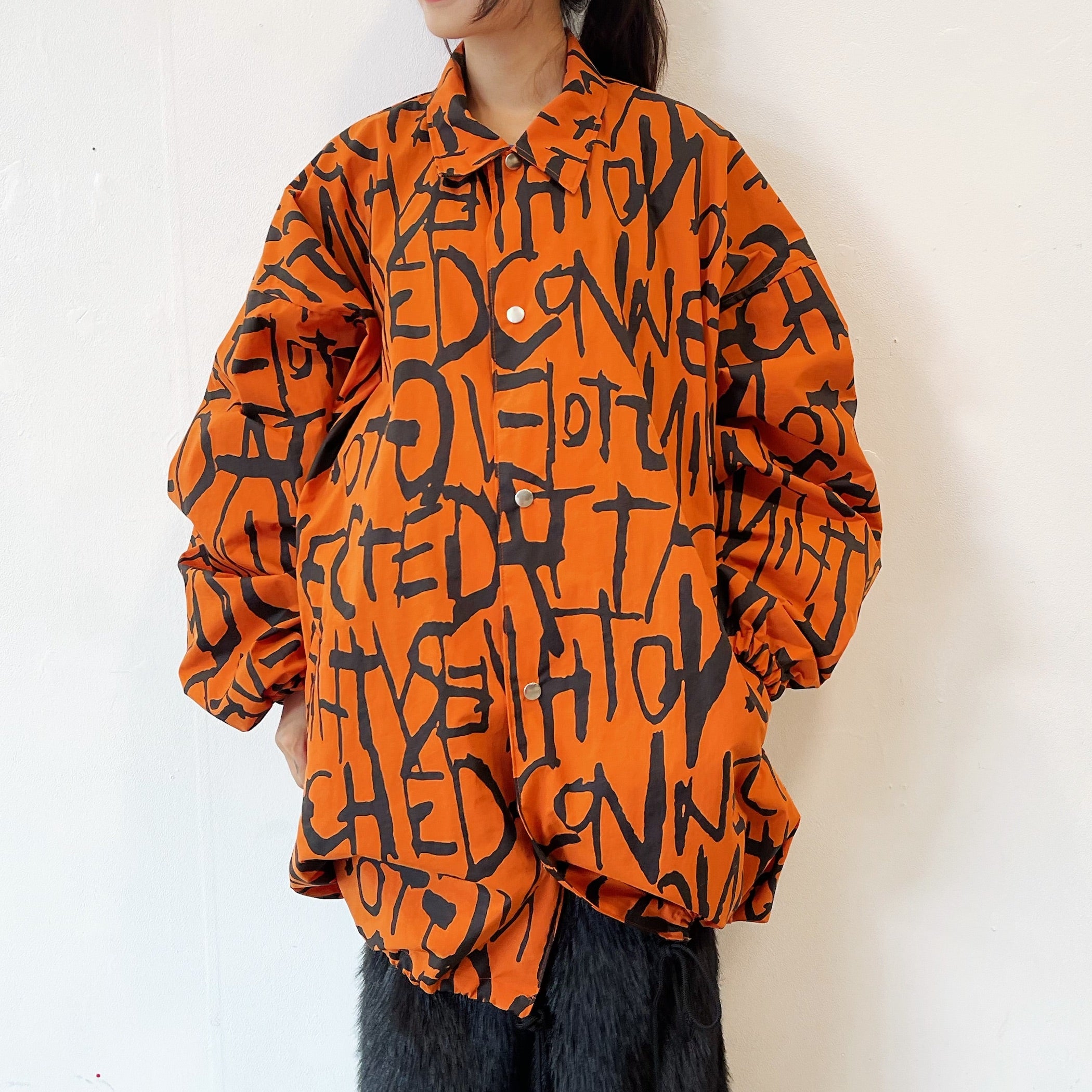 PUNK TEXT COACH JACKET / ORANGE / コーチジャケット | シープ / SHEEP | KIDILL