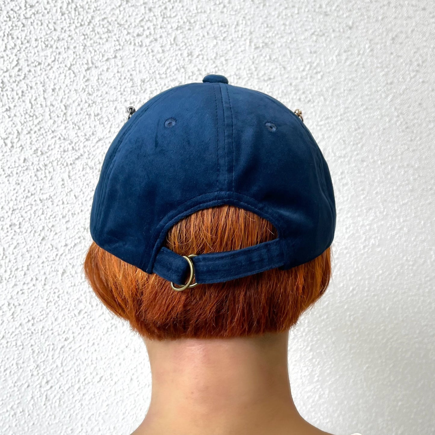 【SHEEP LIMITED】SINE WAVE / HARSH NOISE BEADED CAP FOR SHEEP / BLUE / ビーズベロアキャップ