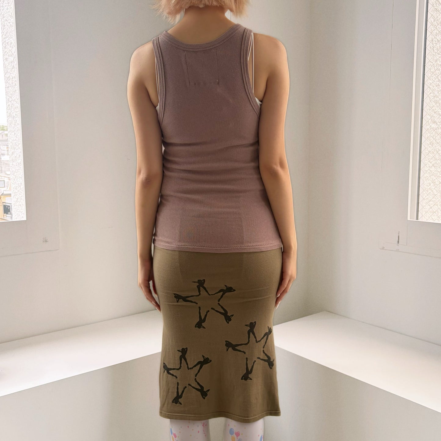 【GATEANDO POR TUS NUBES】TANK TOP DRESS / BROWN / タンクトップドレス