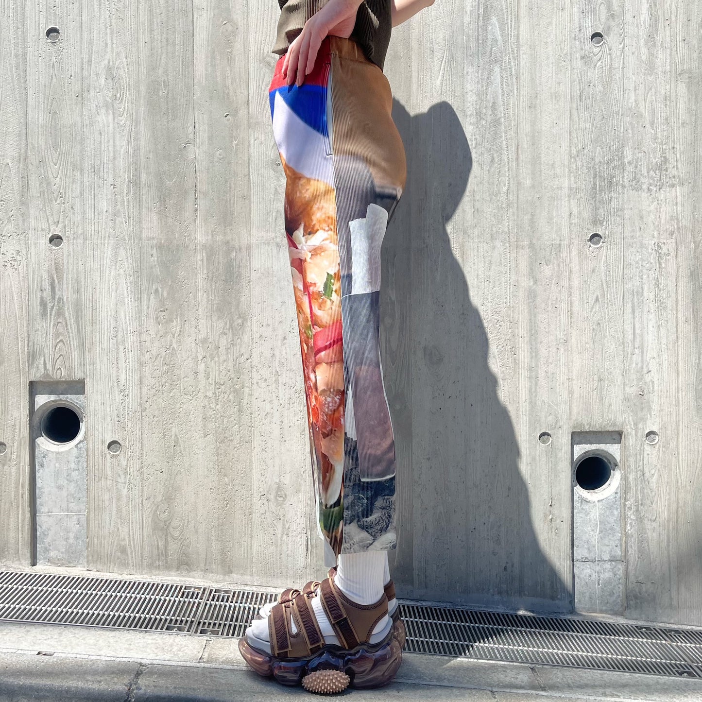 【SHEEP別注】PRINT RIB TIGHT SKIRT / CUTLERY / プリントリブタイトスカート