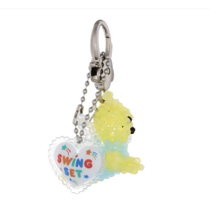 【YOUNGART】Angel JINI Key Ring / Sky Blue / くまのビーズキーリング