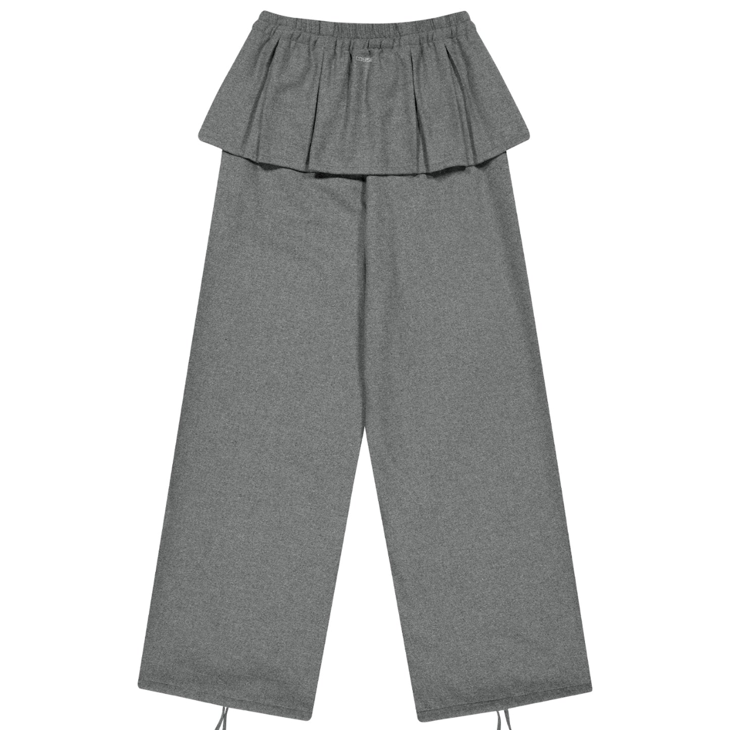 PLEATS OVER WOOL PANTS / GREY / プリーツウールパンツ
