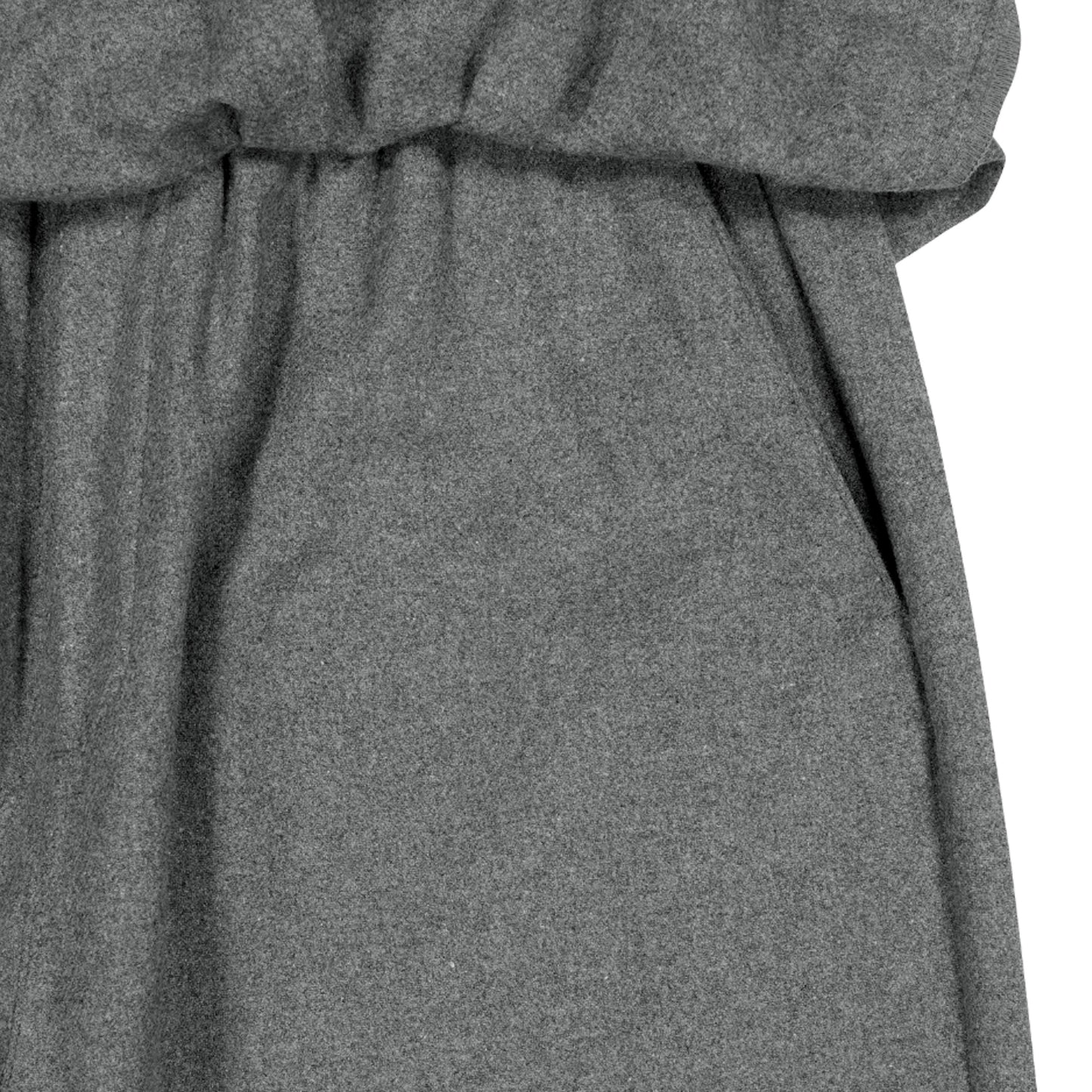 PLEATS OVER WOOL PANTS / GREY / プリーツウールパンツ